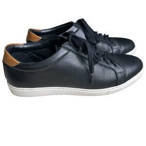 Allen Edmonds Courtside Black Leather Lace-up Sneakers. Size 8 1/2 D